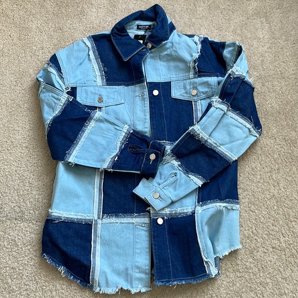 Nasty gal patchwork Jean jacket - Picture 1 of 1